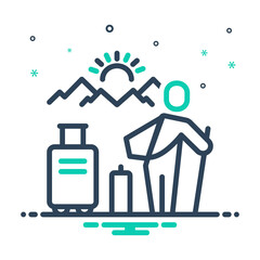 Mix icon for tourist