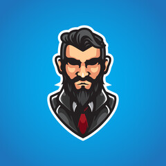 OLD MAN E SPORT MASCOT LOGO