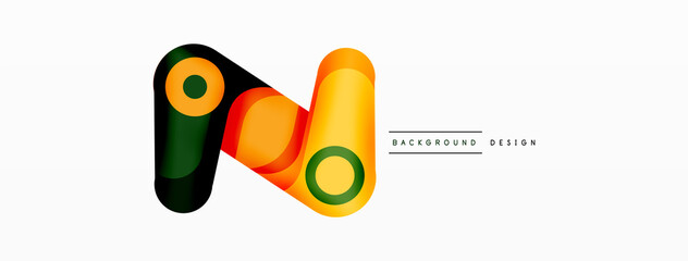 Modern stylish geometric background. Abstract round shapes composition for wallpaper, banner, background or landing