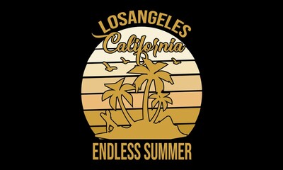 Losangeles California Endless Summer T-Shirt Design