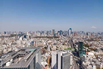 渋谷スカイから見た港区方面の風景とビル群