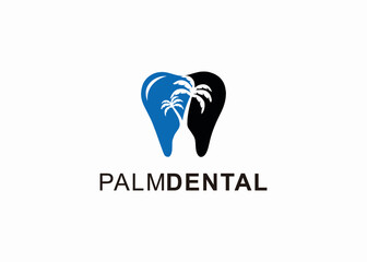tree palm dental simple logo design inspiration