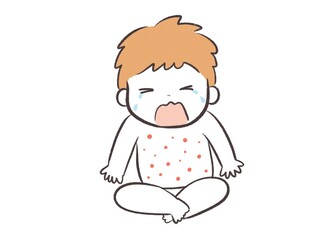 アトピーの痒みで泣く赤ちゃん