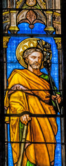 Obraz premium Saint Joseph Stained Glass Saint Perpetue Church Nimes Gard France