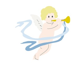 ラッパを吹く天使