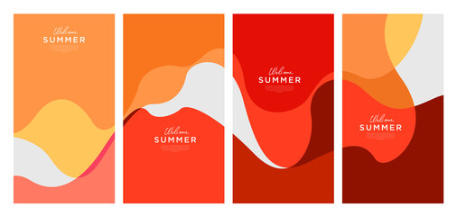 Vector Colorful liquid and fluid background for summer collection