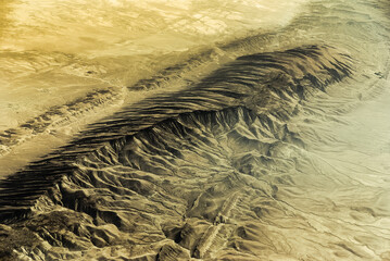 Aerial view of sand dunes, Iraq