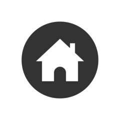 House related vector glyph icon. Home icon. Symbol for apps and websites on white background. Stock vector.