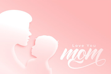 mimimalist style mother's day greeting design