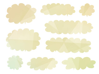 イラスト素材：幾何学模様のふきだし・フレーム・枠