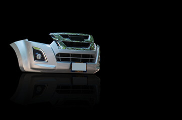 Car parts, front grille, white car, front grille, car parts, separate delete parts, white background
