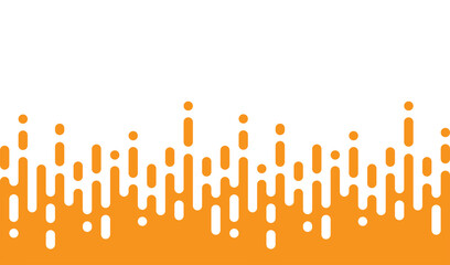 Abstract pattern yellow orange Rounded Lines Halftone Transition. on white background , vertical rounded stripes.