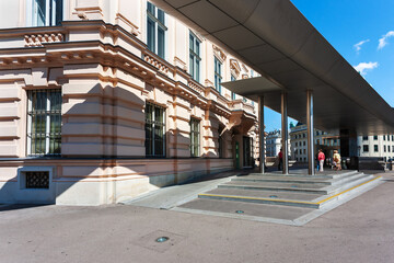 Entrance to the famous Albertina Gallery and the 