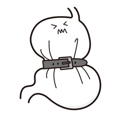 Vector illustration of a compressed stomach.