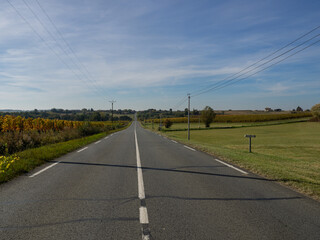 Bourdeaux road stretching to the horizon