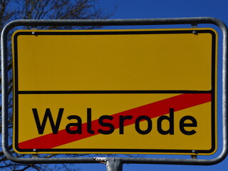 Ortsschild von Walsrode, Niedersachsen