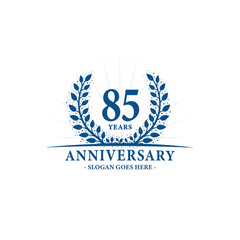 85 years celebrating anniversary logo. 85th years anniversary design template. Vector and illustration.
