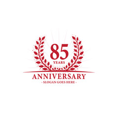 85 years celebrating anniversary logo. 85th years anniversary design template. Vector and illustration.

