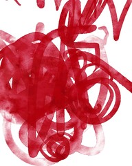 Hand Drawing Watercolor abstract art red color. Use for wall art print, background, package, design, poster, card, interior