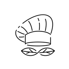 Vegan icon line symbol. Isolated vector illustration of healthy vegetarian food sign concept for your web site mobile app logo UI design. Vegetarian or vegan restaurant with menu