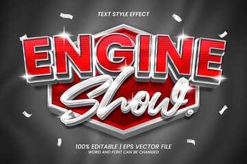 3D Engine Show Text Effect Editable luxury Style