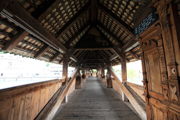 Chapel Bridge (Kapellbrücke) in Lucerne, Switzerland 