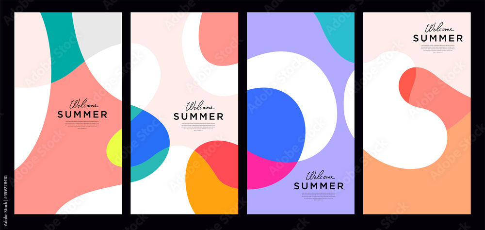 Canvas Prints vector colorful liquid and fluid background for summer collection