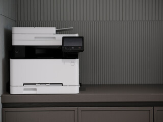 white copying machine in an office