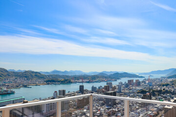 尾道城跡地の千光寺公園視点場からの風景