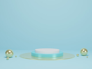 podium and minimal sky wall scene, minimal abstract background 3d rendering abstract geometric shape sky apastel.