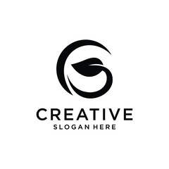 Nature letter g logo design template