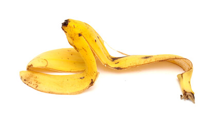 Banana skin isolated on white background
