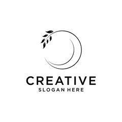 Nature leaf logo design template