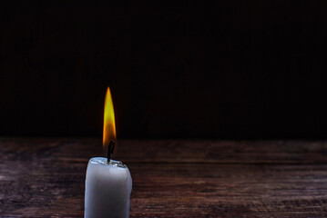 Candle light in darkness as light for life.