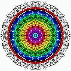 Mandala complessa colorata