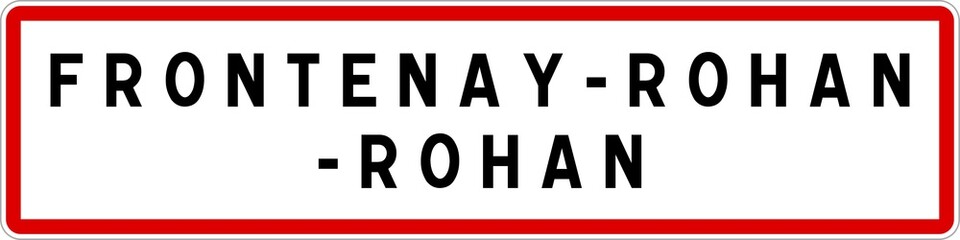 Panneau entrée ville agglomération Frontenay-Rohan-Rohan / Town entrance sign Frontenay-Rohan-Rohan