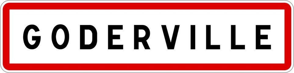 Panneau entrée ville agglomération Goderville / Town entrance sign Goderville