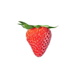 Strawberry isolated on white. Top view