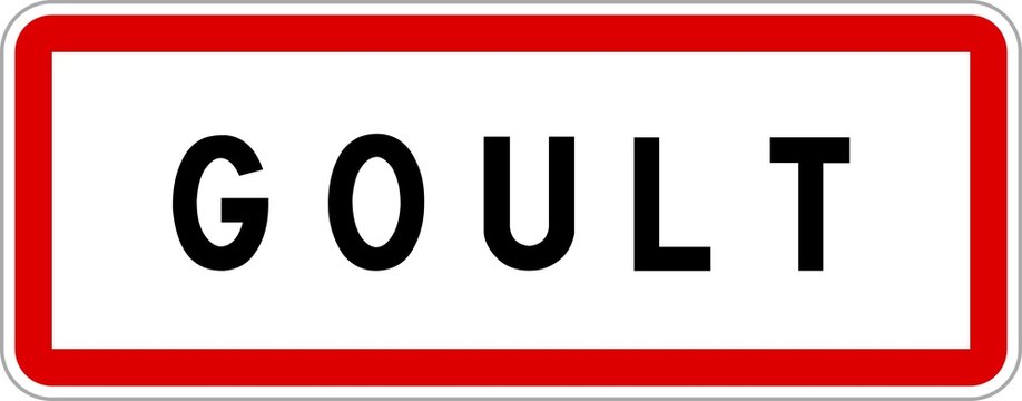 Panneau entr&eacute;e ville agglom&eacute;ration Goult / Town entrance sign Goult