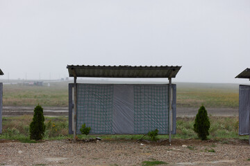 setting in the field travel Russian village