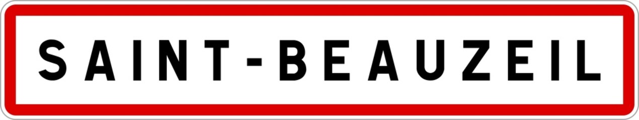 Panneau entrée ville agglomération Saint-Beauzeil / Town entrance sign Saint-Beauzeil