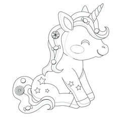Unicorn Coloring Page for Kids