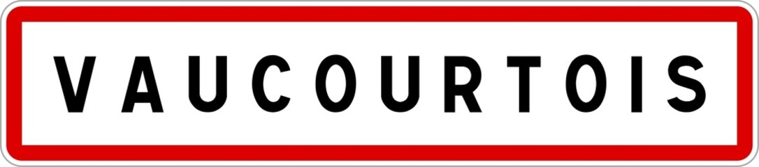 Panneau entrée ville agglomération Vaucourtois / Town entrance sign Vaucourtois