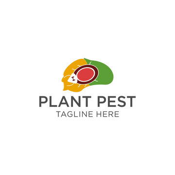  Plant pest logo icon design vector template