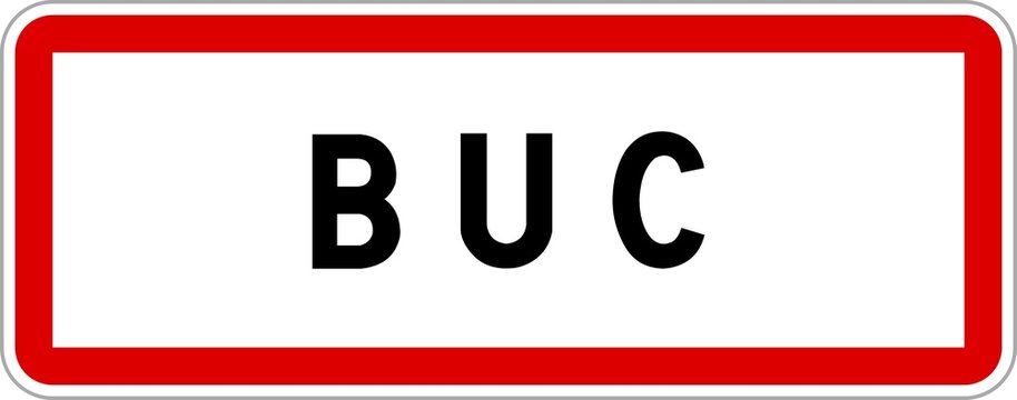 Panneau entr&eacute;e ville agglom&eacute;ration Buc / Town entrance sign Buc