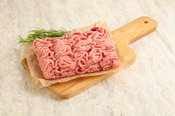 Raw beef minced meat for cooking
