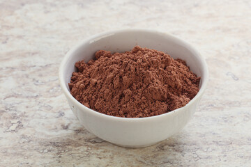 Natural organic cocoa powder for culinary