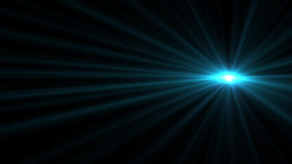 Obraz premium bright blue star with rays and highlights