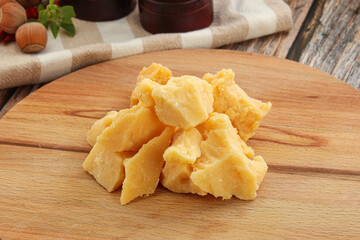 Crushed hard parmesan cheese pieces