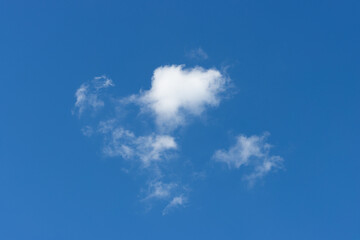 lovely fluffy white clouds in the sky above Sydney NSW Australia at sunset